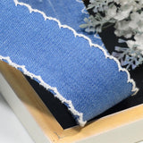 Maxbell 4 Yards Denim Laced Ribbon For DIY Hair Bows Decorative Ribbon Sewing Bands