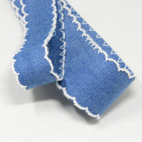 Maxbell 4 Yards Denim Laced Ribbon For DIY Hair Bows Decorative Ribbon Sewing Bands