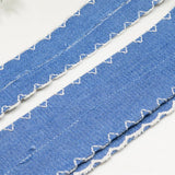 Maxbell 4 Yards Denim Laced Ribbon For DIY Hair Bows Decorative Ribbon Sewing Bands