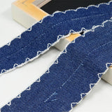 Maxbell 4 Yards Denim Laced Ribbon For DIY Hair Bows Decorative Ribbon Sewing Bands
