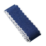 Maxbell 4 Yards Denim Laced Ribbon For DIY Hair Bows Decorative Ribbon Sewing Bands