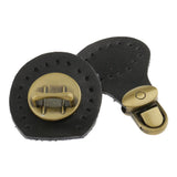 Maxbell 2 Pieces Genuine Leather Bag Lock Fasteners Snap Buckles Clasp Replacement