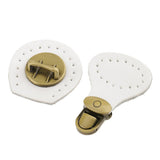 Maxbell 2 Pieces Genuine Leather Bag Lock Fasteners Snap Buckles Clasp Replacement