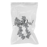 Maxbell 1 Pair DIY Flower Embroidered Cloth Sew On Patch Sew Motif Applique Black - Aladdin Shoppers