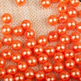 Maxbell 2x500pcs 6mm Round Plastic Imitation Pearl Spacer Beads DIY Craft Orange