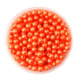 Maxbell 2x500pcs 6mm Round Plastic Imitation Pearl Spacer Beads DIY Craft Orange