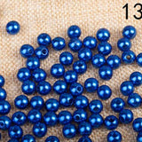 Maxbell 500pcs 6mm Round Plastic Imitation Pearl Spacer Beads DIY Craft Dark Blue