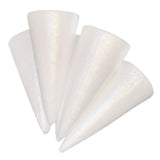 Maxbell 25x White Solid Cone Shaped Polystyrene Styrofoam for DIY Crafts Ornaments