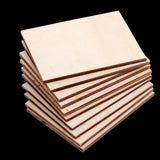 60Pcs Unfinished Rectangle Wood Sign Plaque Crafts Wooden Pieces Blank