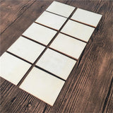 60Pcs Unfinished Rectangle Wood Sign Plaque Crafts Wooden Pieces Blank