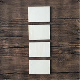 60Pcs Unfinished Rectangle Wood Sign Plaque Crafts Wooden Pieces Blank