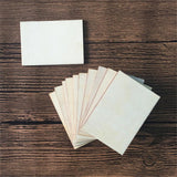 60Pcs Unfinished Rectangle Wood Sign Plaque Crafts Wooden Pieces Blank