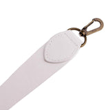 PU Leather Short Handbag Strap Replacement Purse Handle Holder 29cm White