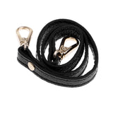 1x55cm DIY Replacement Genuine Leather Bag Shoulder Strap Handle black