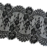 3 Yards Eyelash Lace Trim Ribbon Applique for Sewing Craft 33cm Wide Black