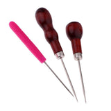 Maxbell 4Pcs/lot Leather Craft Awl Sewing Punching Hole Pin Stitching Tool