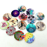 Maxbell 150Pcs Flamingo & Landscape Wooden Buttons Handmade for Sewing Scrapbooking