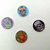 Maxbell 150Pcs Flamingo & Landscape Wooden Buttons Handmade for Sewing Scrapbooking