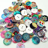 Maxbell 400pcs Colorful Wooden 2 Holes Painted Sewing Buttons Craft DIY Scrapbooking