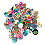 Maxbell 150Pcs Flamingo & Landscape Wooden Buttons Handmade for Sewing Scrapbooking