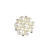 Maxbell 10 Pieces Crystal Diamante Pearl Flower Flatback Buttons for DIY Bridal Ornaments - Aladdin Shoppers