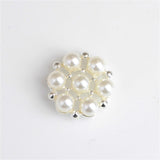 Maxbell 10 Pieces Crystal Diamante Pearl Flower Flatback Buttons for DIY Bridal Ornaments - Aladdin Shoppers