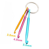 Maxbell 2 Set 3 Sizes Mixed Single Point Aluminum Crochet Hooks Knitting Needles Set