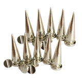 Maxbell 20 Sets Skull/Cone Studs Rivets Punk Rock DIY Spikes Shoes Bags Decor Silver