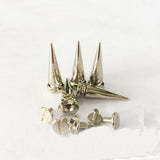 Maxbell 20 Sets Skull/Cone Studs Rivets Punk Rock DIY Spikes Shoes Bags Decor Silver