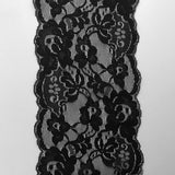 Maxbell 10Pcs 5 Yards Large Tiny Stretch Lace Trim Ribbon Mesh Trimming Black 15cm