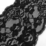 Maxbell 10Pcs 5 Yards Large Tiny Stretch Lace Trim Ribbon Mesh Trimming Black 15cm