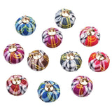 Maxbell 24 Pieces 15mm Multiple Color Fabric Covered Beads Charms Round Ball Pendant for DIY Earring Necklace Making Jewelry Findings - Aladdin Shoppers