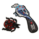 Maxbell 2 Pieces Bird Ladybird Rhinestones Beaded Patches Embroidery Fabric Applique DIY - Aladdin Shoppers