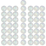 Maxbell 50 Pieces 12mm Resin Round Cabochon Rhinestone Flatback Embellishments White - Aladdin Shoppers