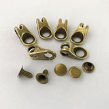 Maxbell 2x20 Sets Carabiner Shoelace Buckles Non-slip Stopper Rope Clips Clamp Bronze
