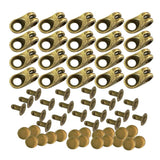 Maxbell 2x20 Sets Carabiner Shoelace Buckles Non-slip Stopper Rope Clips Clamp Bronze
