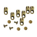 Maxbell 2x20 Sets Carabiner Shoelace Buckles Non-slip Stopper Rope Clips Clamp Bronze