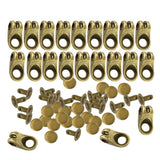 Maxbell 2x20 Sets Carabiner Shoelace Buckles Non-slip Stopper Rope Clips Clamp Bronze