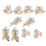 Maxbell 10 Pieces Diamante Rhinestone Crystal Pearl Embellishments Buttons for DIY Craft - Aladdin Shoppers