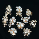 Maxbell 10 Pieces Diamante Rhinestone Crystal Pearl Embellishments Buttons for DIY Craft - Aladdin Shoppers