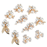 Maxbell 10 Pieces Diamante Rhinestone Crystal Pearl Embellishments Buttons for DIY Craft - Aladdin Shoppers