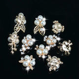 Maxbell 10 Pieces Diamante Rhinestone Crystal Pearl Embellishments Buttons for DIY Craft - Aladdin Shoppers