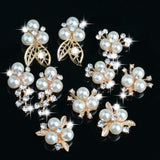Maxbell 10 Pieces Diamante Rhinestone Crystal Pearl Embellishments Buttons for DIY Craft - Aladdin Shoppers