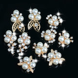 Maxbell 10 Pieces Diamante Rhinestone Crystal Pearl Embellishments Buttons for DIY Craft - Aladdin Shoppers