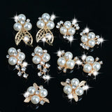 Maxbell 10 Pieces Diamante Rhinestone Crystal Pearl Embellishments Buttons for DIY Craft - Aladdin Shoppers