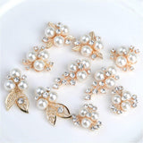 Maxbell 10 Pieces Diamante Rhinestone Crystal Pearl Embellishments Buttons for DIY Craft - Aladdin Shoppers