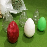 Maxbell 4pcs Plastic Egg Shape Candle Making Mold Mould for DIY Candle Making Crafts