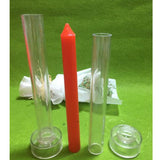 Maxbell 4pcs Plastic Round Church Top Candle Molds Mould for DIY Candle Making
