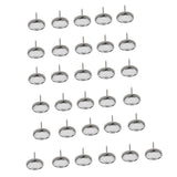 Maxbell 50pcs Crystal Sofa Headboard Buttons Upholstery Decoration Silver 20/22mm