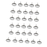 Maxbell 50pcs Crystal Sofa Headboard Buttons Upholstery Decoration Silver 20/22mm